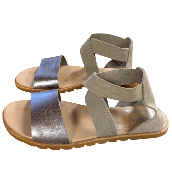 Sorel Shoes - Sorel Ella II Flat Sandal Ash Brown Size 8